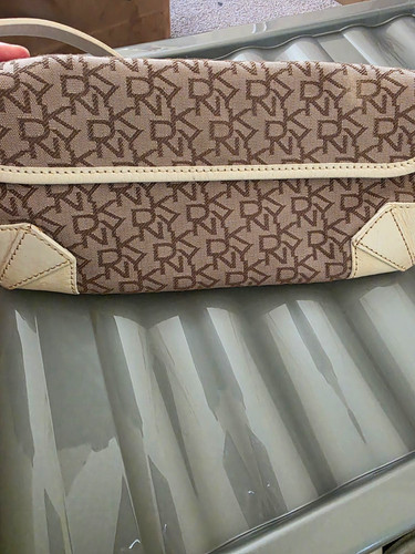 Dkny logo canvas - canvas, leather