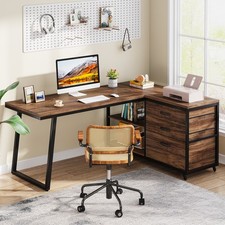 L Shaped Computer Desk with 3