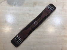 Brown 24” Elasticated Padded And Fur Lined Dressage Girth