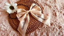 The Glendronach Ribbon Hair Bow/Ivory Peach