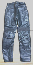 FRANK THOMAS Ladies Leather Motorbike Trousers Ladies Size UK 10 = 28" Waist #42