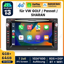 Car radio for VW Polo 9N Golf 4 Passat B5 T5 GPS navigation CD DVD SWC USB BT