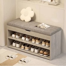 Shoe Bench Hallway Wooden Rack