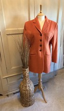MICHEL AMBERS BLAZER COAT SIZE 14 ORANGE CASUAL  vgc 