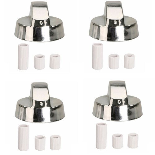 Silver oven hob knob - oven, gas