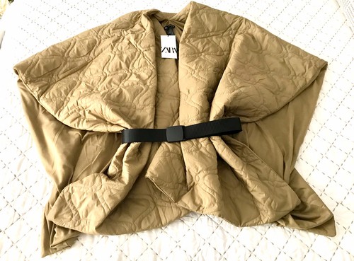 Zara quilted belted poncho - belted,