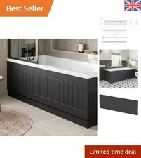 1700mm Black Gloss MDF Side Bath Panel with Adjustable Plinth & Elegant Design