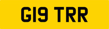 GTR THEME 2 DIGIT REG NUMBER PLATE G19 TRR - NISSAN GT-R R35 GT R GTS V6 ULTIMA