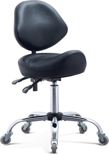 Saddle stool with adjustable - saddle,