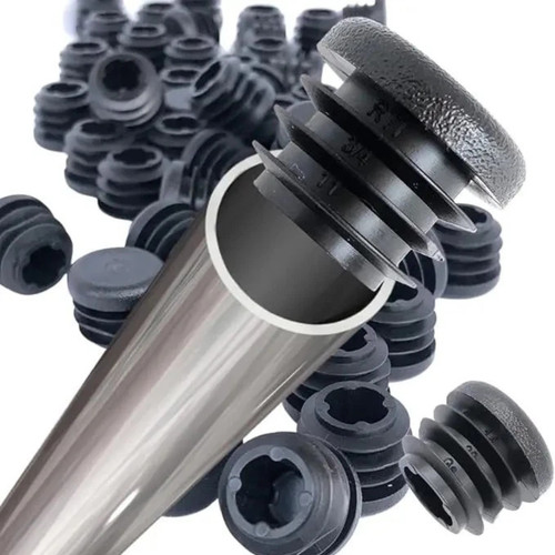 Pcs black round plastic - round,