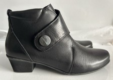 Fly Flot black leather boots size 6