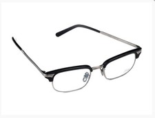 LUNOR Titanium Square Eyeglasses Combi 3 Mod. 70 Antiqu Gunmetal&Black AG 48-19