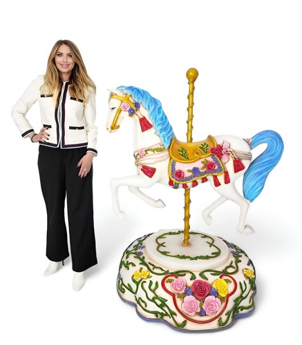 Large carousel horse statue - large,