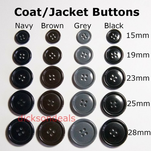 Coat jacket buttons black - coat,