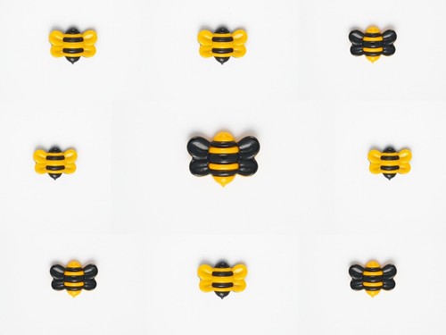 Bee shank buttons - sizes, 25mm