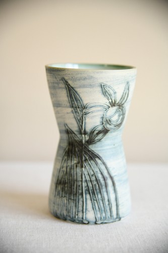 Carn pottery vase penzance - pottery,