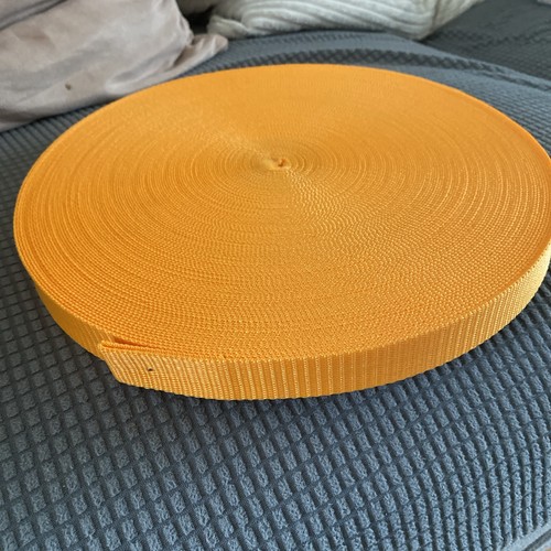 Orange 25mm wide webbing - orange, strap