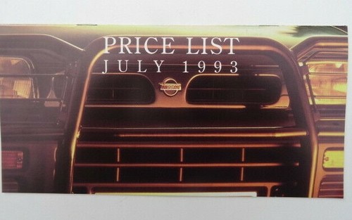 Nissan price list 1993 - price,