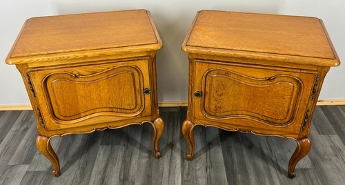 Pair bedside tables vintage - of,