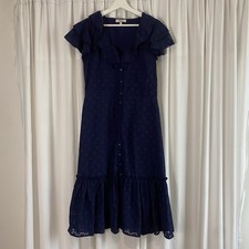 Navy  Broderie Layered Puff