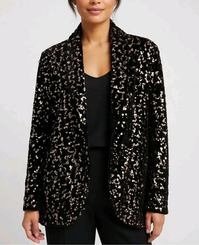 Monsoon black velvet blazer - black,