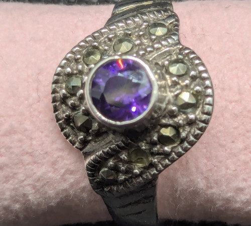 Ring vintage marcasite and - marcasite,
