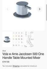 Vola w Arne Jacobsen 500 One Handle Table Mounted Mixer