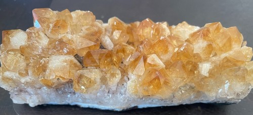 Citrine crystal geode cluster - geode,