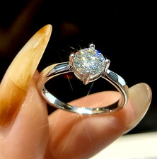 1ct Moissanite Ring + Box 925