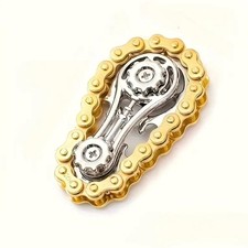 BIKE CHAIN FIDGET SPINNER Linkage - Stainless Steel Metal ADHD Autism/Stress Toy