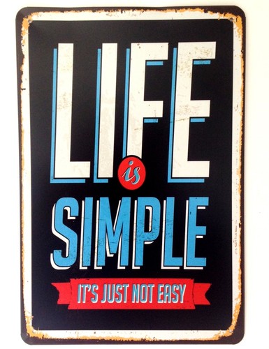 Retro metal wall sign tin - metal,