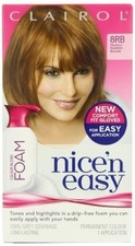 3 x Clairol Nice 'n Easy Colour Blend Foam Permanent Dye- 8RB Medium Reddish Blo