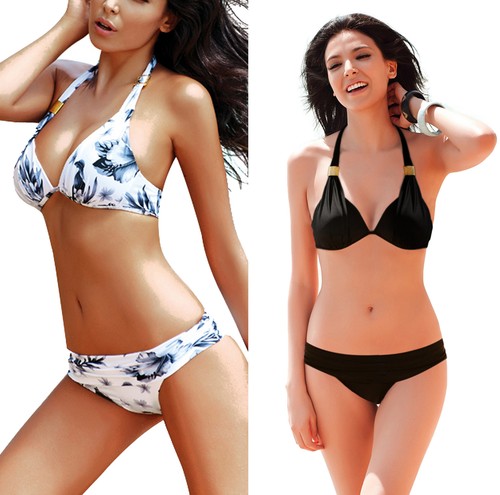 Sexy halterneck push bikini - halterneck,
