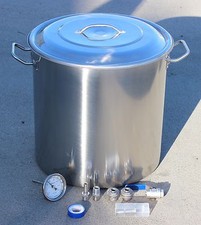 New Home Brew Kettle DIY Kit Stainless Stock Pot w/ Beer Accessories Mash Tun