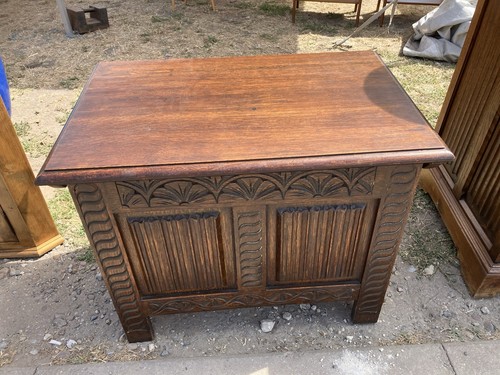 Gothic carved chest superb - gothic,