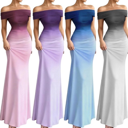 Off shoulder gradient mermaid - gradient,