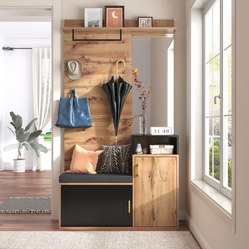 Hall tree entryway - tree, w/