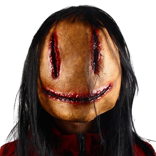 Scary halloween mask with wigs - mask,
