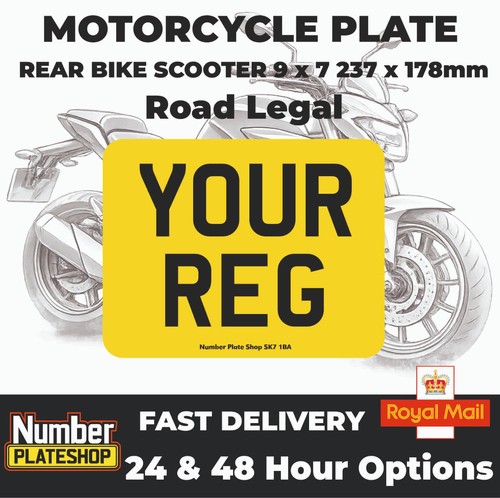 Dvla compliant 9x7 motorcycle - dvla,