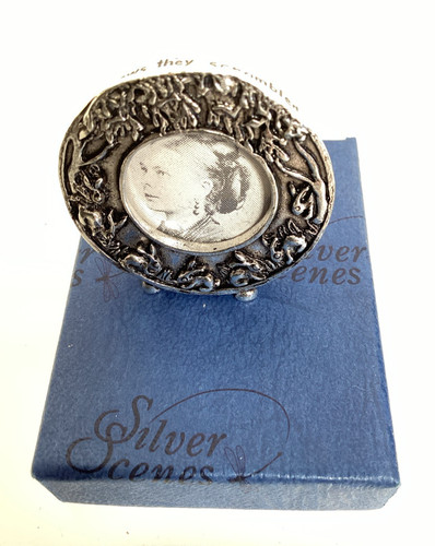 Silver scenes mini circular - silver,