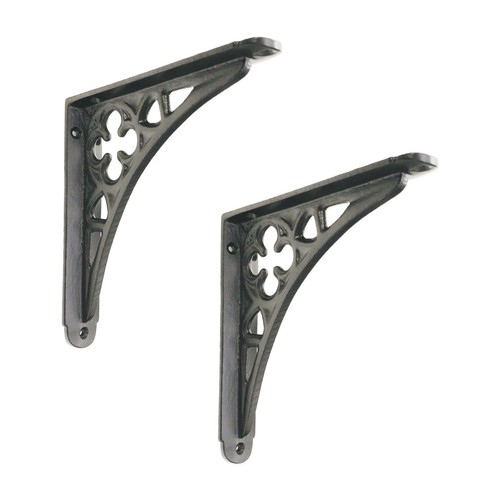 Shelf bracket pair black - of,