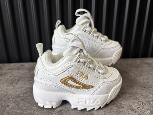 Infant white gold fila - white,