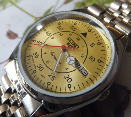 Seiko amber gold fleiger - seiko, "fleiger