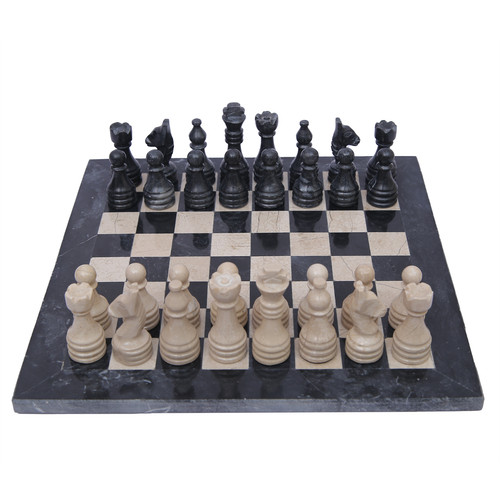 Marble chess set black - marble,