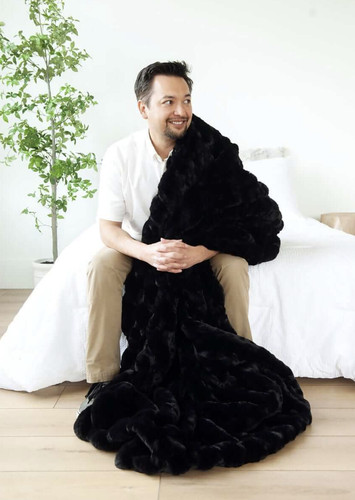 Minky couture black ultra - minky,
