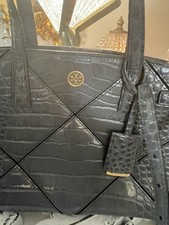 Tory Burch  bag /  Grey  9 By 10 Medium Leather Crossbody /tote