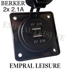 12v Berker Dual Double Usb Socket Charger For Motorhome Caravan Campervan Boat