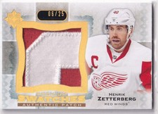 13/14 UD PREMIER HENRIK ZETTERBERG GAME JERSEY PATCH /25 2CL