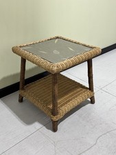 Vintage Natural Rattan Side