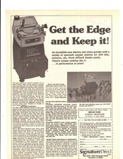 1982 Print Ad Signature Direct Get the Edge  Electric Wet Stone Grinder Sharpen